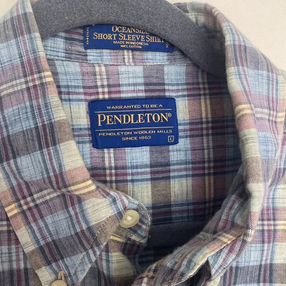 Pendleton sz L Mens Oceanside short sleeve shirt button down excellent condition - Picture 2 of 5